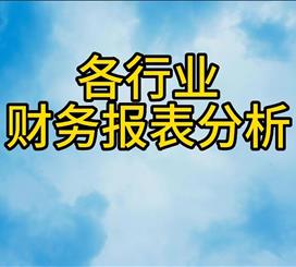 各行业财务报表分析
